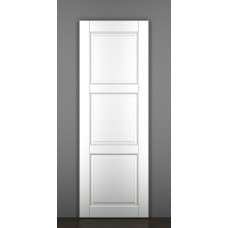 Дверь межкомнатная из массива ольхи ДорВуд "Модель №19" эмаль белая
