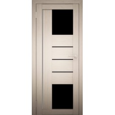 Дверь межкомнатная "Амати 21" (чёрное стекло)